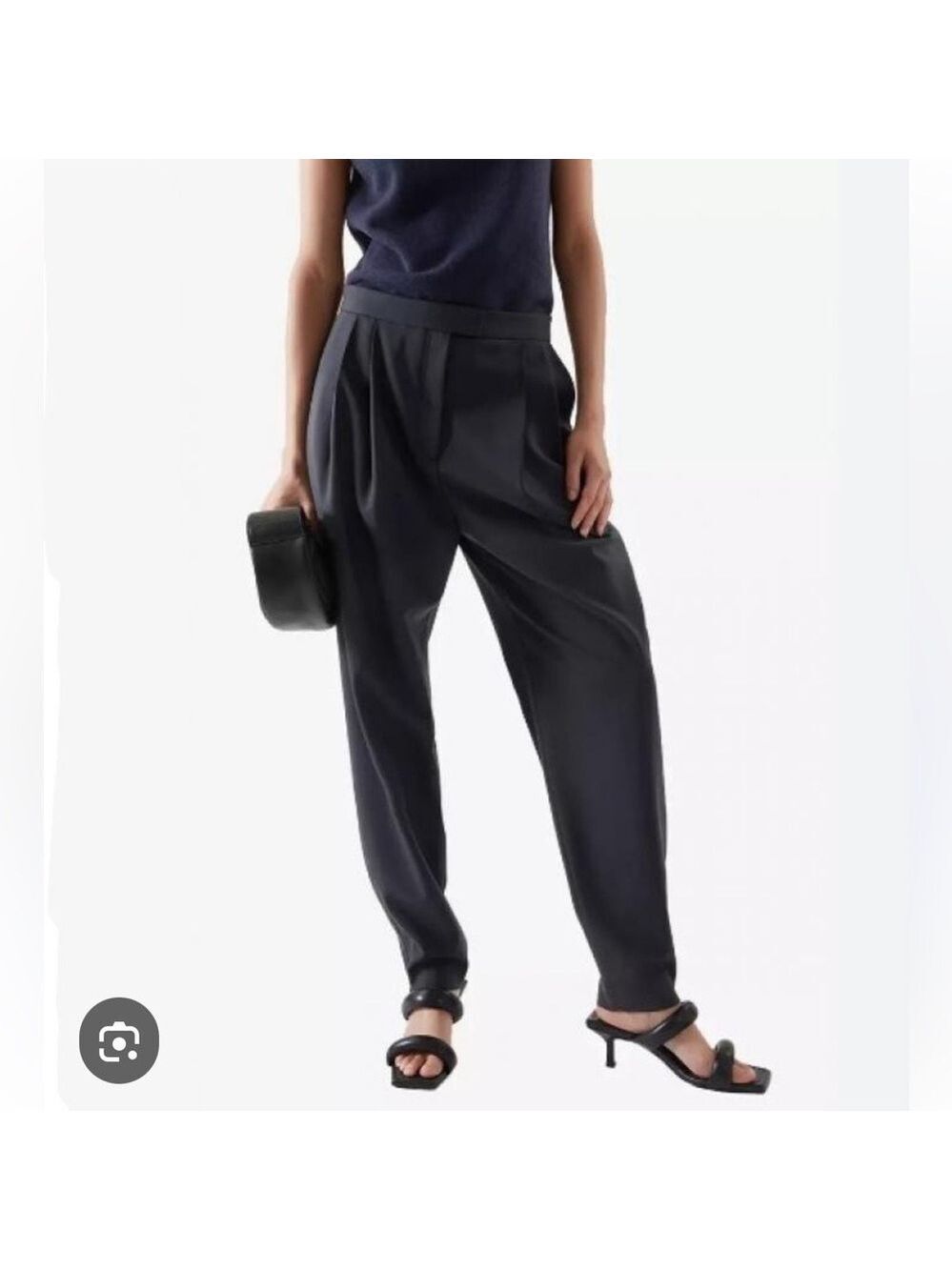 COS Wool Blend Pleated Trousers